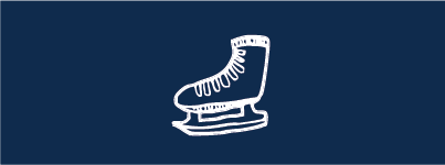 skates outline on a navy background